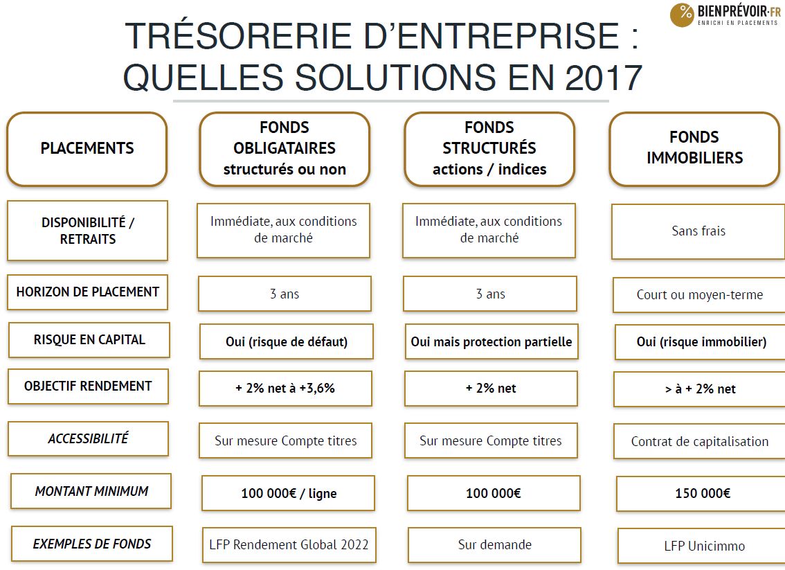 Trésorerie d'entreprise quelles solutions en 2017